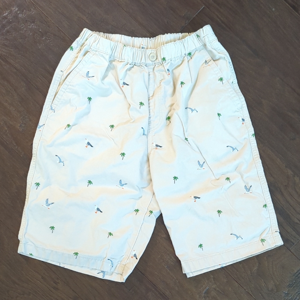 Uniqlo Kids Light Tan Shorts with Tropical Print